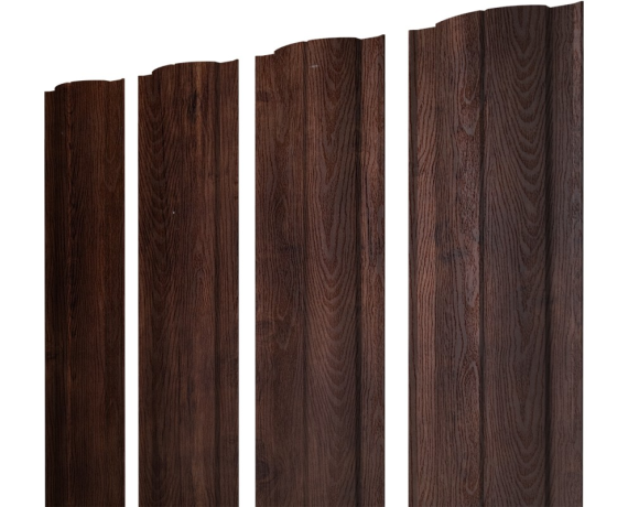 Штакетник Круглый с прямым резом 0,45 Print-Double Premium Cherry Wood Fresh