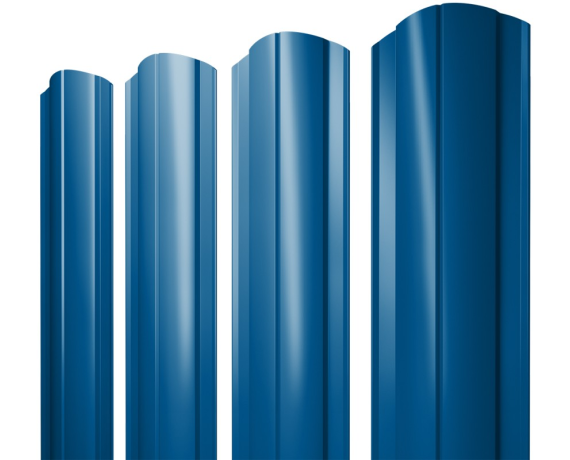 Штакетник Круглый фигурный 0,45 PE 5005 сигнальный синий