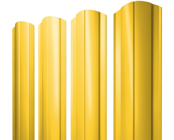 Штакетник Круглый фигурный 0,45 PE RAL 1018 цинково-желтый