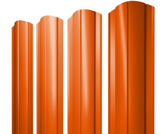 Штакетник Круглый фигурный 0,45 PE RAL 2004 оранжевый