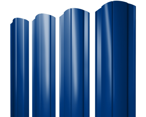 Штакетник Круглый фигурный 0,45 PE RAL 5002 ультрамариново-синий