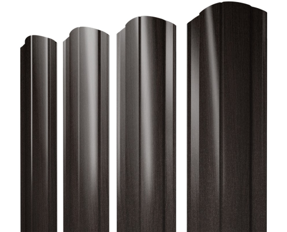 Штакетник Круглый фигурный 0,45 Print Elite Coffee Wood TwinColor