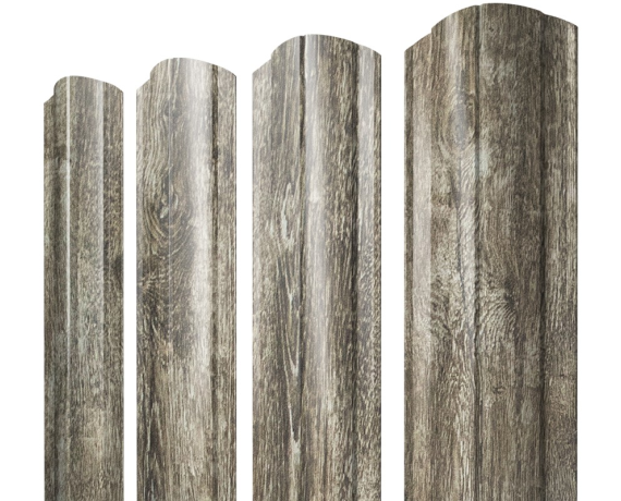 Штакетник Круглый фигурный 0,45 Print Elite Nordic Wood TwinColor