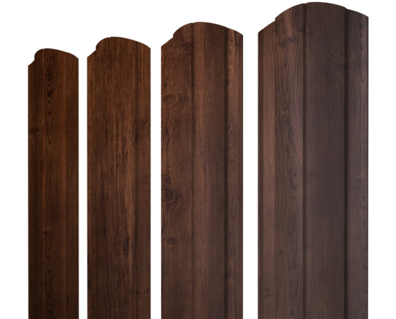 Штакетник Круглый фигурный 0,45 Print Premium Cherry Wood Fresh TwinColor