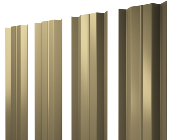 Штакетник М-образный В с прямым резом 0,45 PE RAL 1014 слоновая кость