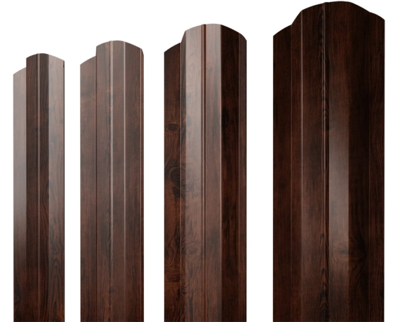 Штакетник М-образный B фигурный 0,45 Print Elite Cherry Wood TwinColor