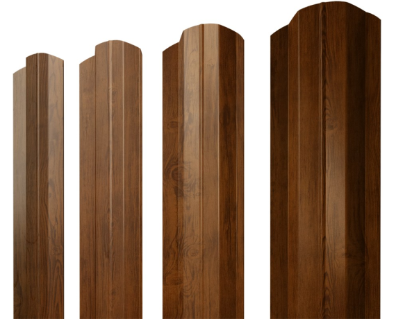 Штакетник М-образный B фигурный 0,45 Print Elite Golden Wood TwinColor