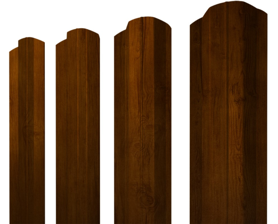 Штакетник М-образный B фигурный 0,45 Print Premium Golden Wood Intense FTC