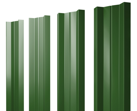 Штакетник М-образный А с прямым резом 0,45 PE RAL 6002 лиственно-зеленый