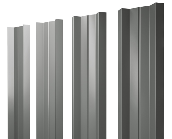 Штакетник М-образный А с прямым резом 0,45 PE RAL 7005 мышино-серый