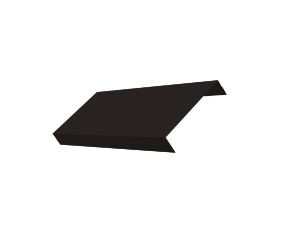 Ламель обратная 125 забора жалюзи Texas 0,5 Velur X с пленкой RAL 9005 черный