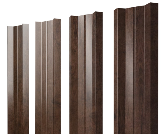 Штакетник М-образный А с прямым резом 0,45 Print Elite Antique Wood TwinColor