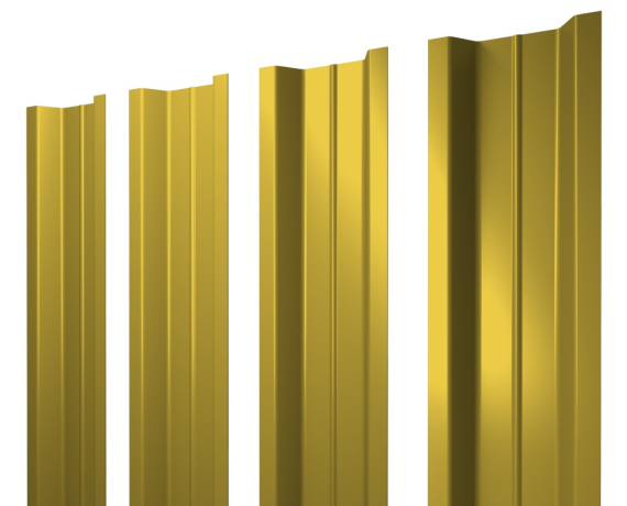 Штакетник П-образный В с прямым резом 0,45 PE RAL 1018 цинково-желтый