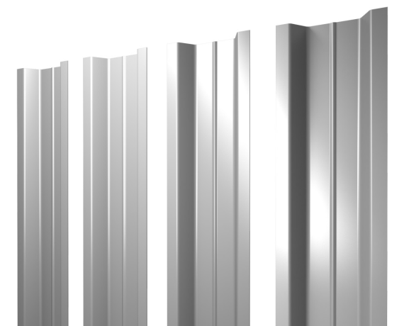 Штакетник П-образный В с прямым резом 0,45 PE RAL 9003 сигнальный белый