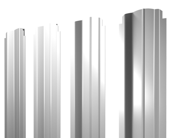 Штакетник П-образный B фигурный 0,45 PE RAL 9003 сигнальный белый