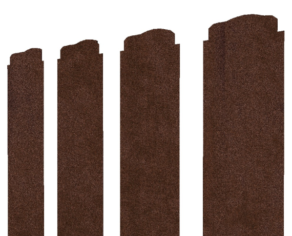 Штакетник П-образный В фигурный 0,45 Print-Double Premium Cherry Wood Dark F