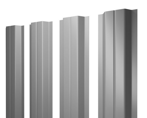 Штакетник П-образный A с прямым резом 0,45 Drap RAL 7004 сигнальный серый