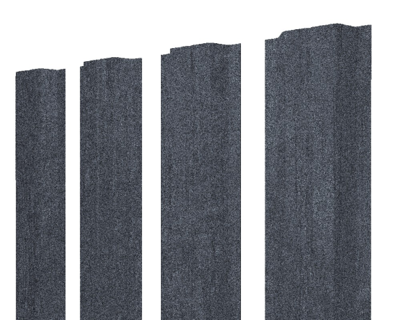 Штакетник П-образный A с прямым резом 0,45 Print Premium Grey Wood TwinColor