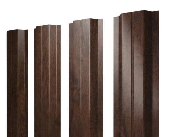 Штакетник П-образный A с прямым резом 0,45 Print-Double Elite Antique Wood