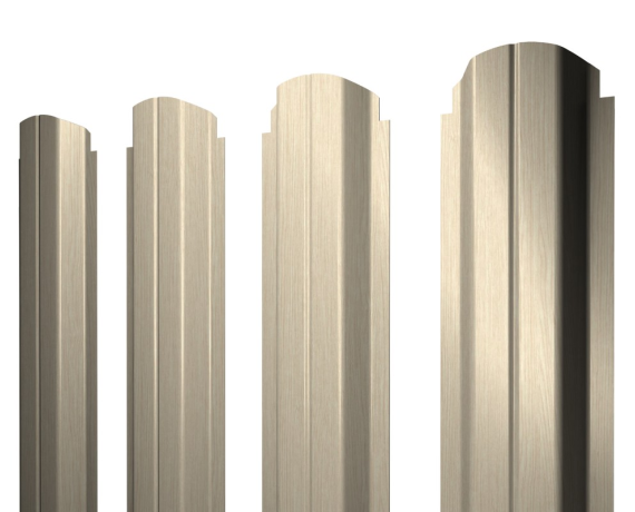 Штакетник П-образный А фигурный 0,45 Print Elite Milky Wood TwinColor