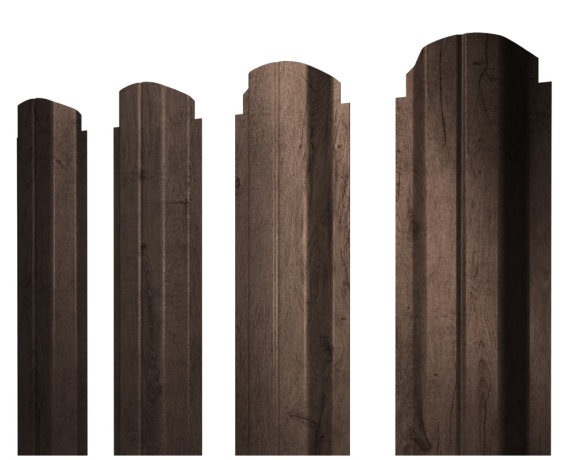 Штакетник П-образный А фигурный 0,45 Print Premium Almond Wood Fresh