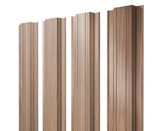 Штакетник Прямоугольный с прямым резом 0,45 Print Elite Honey Wood TwinColor