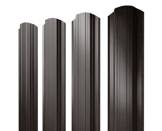 Штакетник Прямоугольный фигурный 0,45 Print Elite Coffee Wood TwinColor