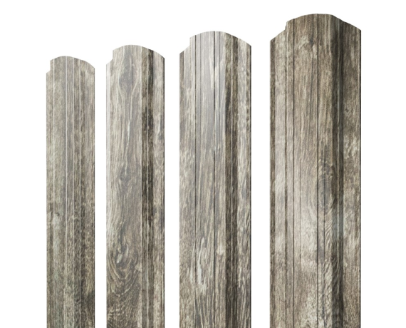 Штакетник Прямоугольный фигурный 0,45 Print Elite Nordic Wood TwinColor