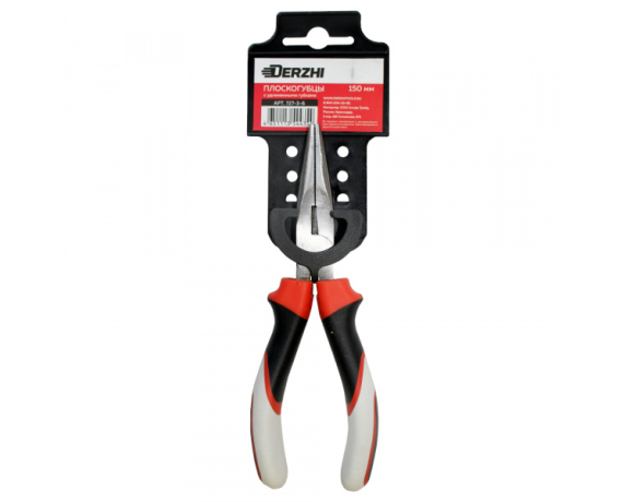 Плоскогубцы DERZHI с удлин.губками 160мм трехкомпонентная рукоять 727-3-6