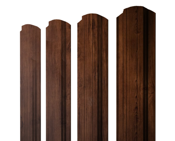 Штакетник Прямоугольный фигурный 0,4 Print Premium Cherry Wood Fresh TwinColor