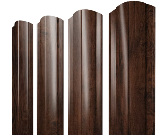 Штакетник Круглый фигурный 0,45 Print Elite Cherry Wood TwinColor