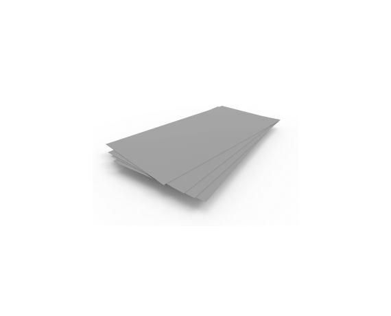 Гладкий лист (1,25*2) Ral 9006 (алюминий) (в пленке) 0,45 мм