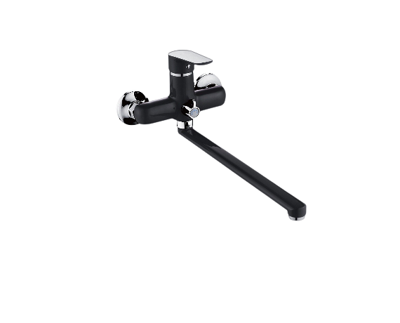 Смеситель для ванны Lemen LC-2213E,однорычажный,D35,длинный излив,картридж,черный