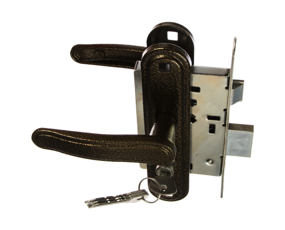 Замок врезной с ручкой Зенит ЗВ4-3.03 (личинка) бронза