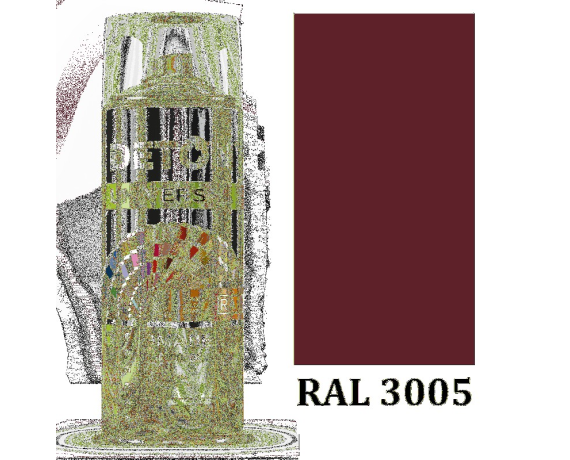 DETON Эмаль универсальная аэрозоль RAL 3005 (Красное вино) 520 мл