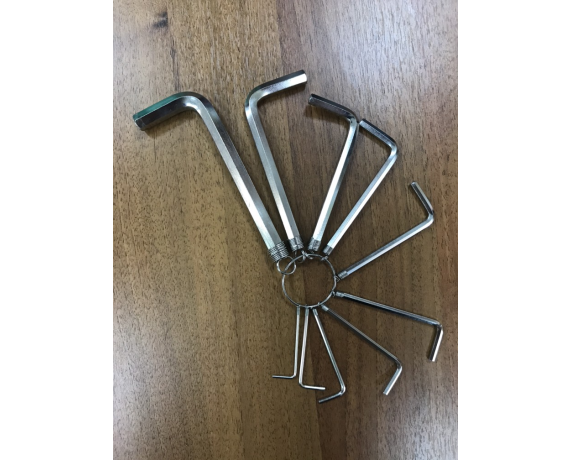 Ключи имбусовые (шестигранники) 1,5-10мм 