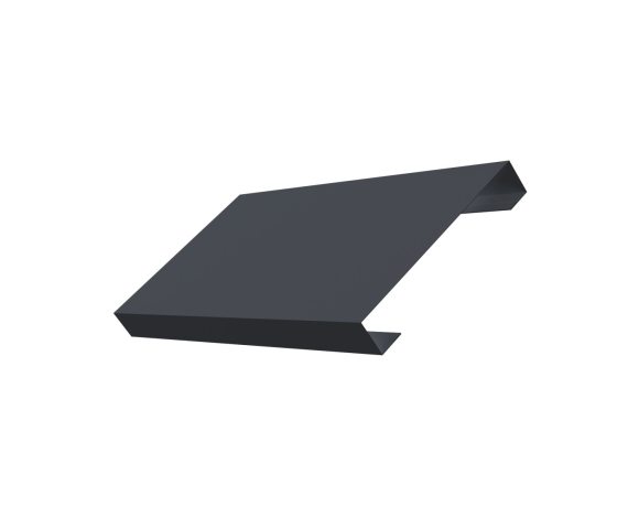 Ламель лицевая 125 забора жалюзи Texas 0,45 Drap TwinColor с пленкой RAL 7024 мокрый асфальт