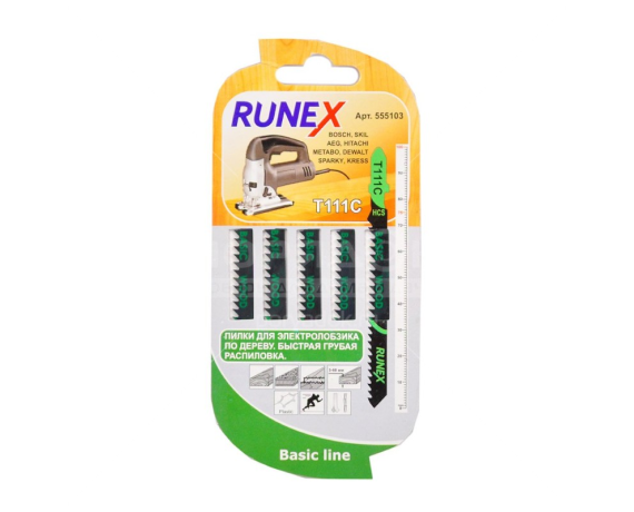 Пилки д/лобзика Runex Т111С 