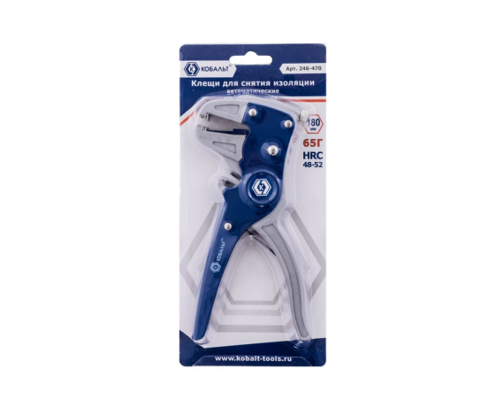 Клещи для снятия изоляции КОБАЛЬТ автоматические, 0.75 - 6.0 мм, 180 мм блистер