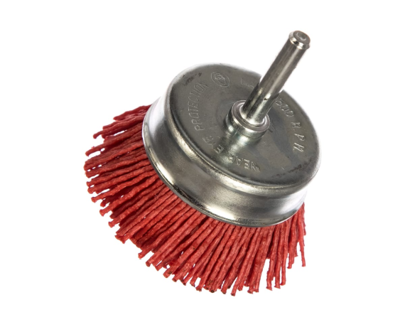 Кордщетка для дрели абразивная чашеобразная ПРАКТИКА 63мм хвост 6мм