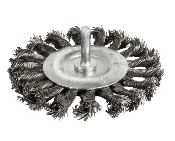 Кордщетка для дрели радиальная витая ПРАКТИКА 100мм хвост 6мм