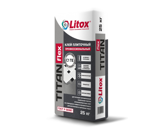 Литокс Titan Flex плиточный клей цементный 25кг