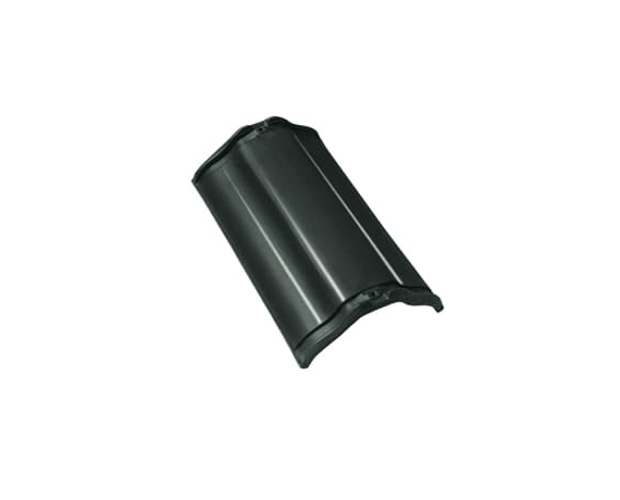 Центральная коньковая черепица без муфт, Рубин 13V, Топ-глазурь зеленая ель