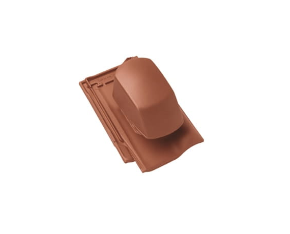  Черепица с вентиляционной насадкой, Рубин 13V, Натуральный красный