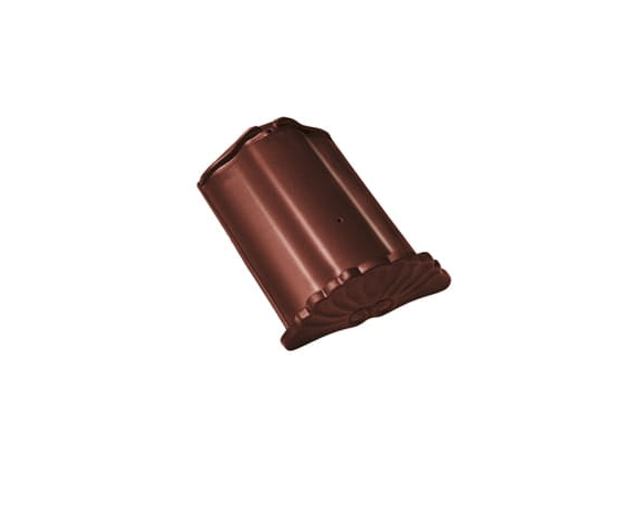 Начальная коньковая черепица, Рубин 9V, Глазурь каштан