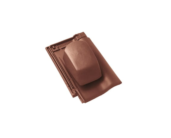 Черепица с вентиляционной насадкой, Рубин 9V, Глазурь каштан