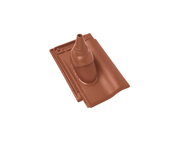 Черепица с насадкой для антенны, Рубин 9V, Натуральный красный