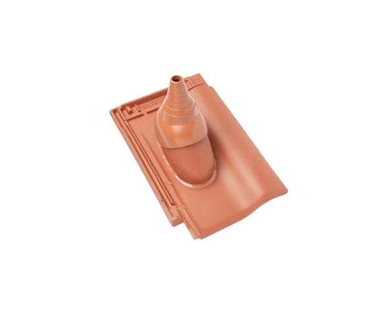 Черепица с насадкой для антенны, Рубин 9V, Ангоб медный