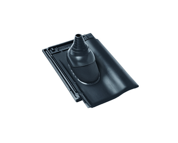 Черепица с насадкой для антенны, Рубин 9V, Ангоб черный вулкан