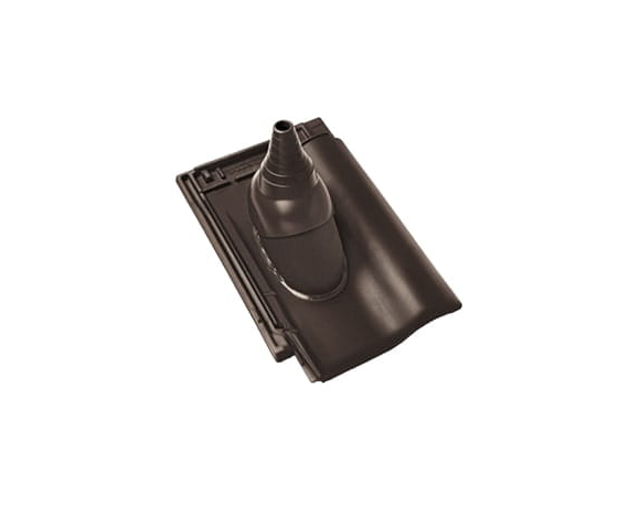 Черепица с насадкой для антенны, Рубин 9V, Глазурь тик